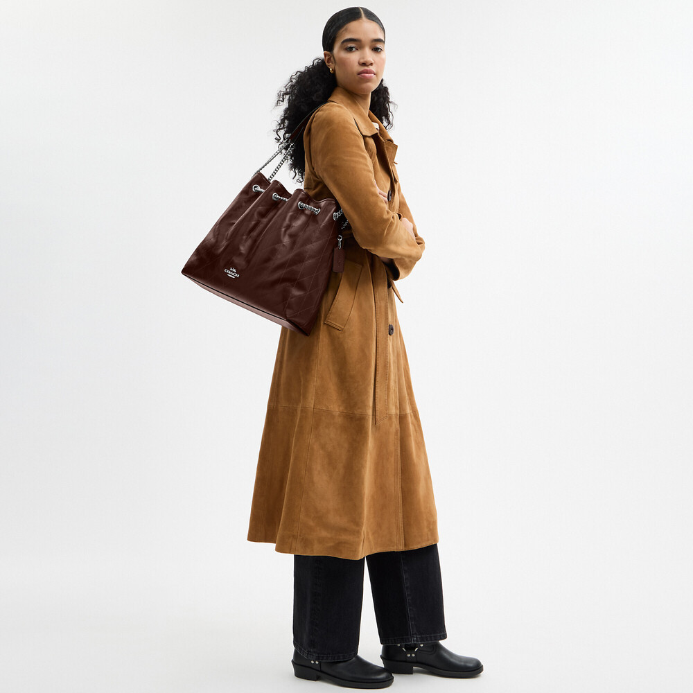 Coach Outlet Evelyn Large Shoulder Bag With Quilting